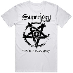 Superjoint Ritual Rock Band Use Once And Destroy Standard White  S - 5xl Retro Graphic Unisex Cotton White Classic T Shirt
