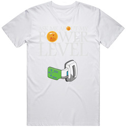 Power Level Whitetext Retro Graphic Unisex Cotton White Classic T Shirt