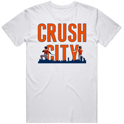 Crush City Retro Graphic Unisex Cotton White Classic T Shirt