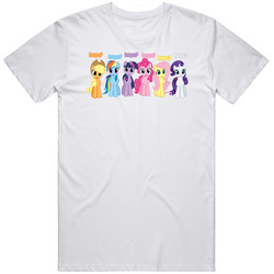 My Little Pony: Friendship Is Magic Hugs? Retro Graphic Unisex Cotton White Classic T Shirt