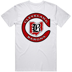Cleveland Barons 1976 Hockey Team Retro Graphic Unisex Cotton White Classic T Shirt