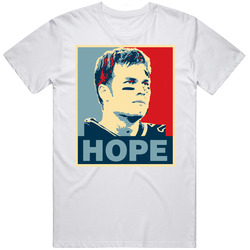 Tom Brady Patriots Quarterback Hope Retro Graphic Unisex Cotton White Classic T Shirt