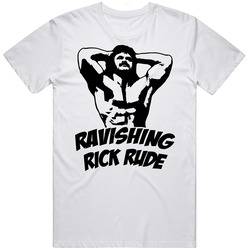 Ravishing Rick Rude 80's Wrestling Retro Graphic Unisex Cotton White Classic T Shirt