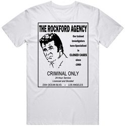 Rockford Files Jim Yellow Pages Ad (2).jpg Retro Graphic Unisex Cotton White Classic T Shirt