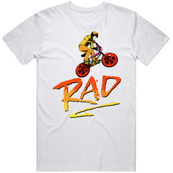 Rad Movie Retro Graphic Unisex Cotton White Classic T Shirt