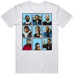 Wu Tang Clan Rap Hip Hop Music Retro Graphic Unisex Cotton White Classic T Shirt