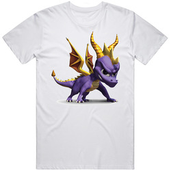 Spyro The Dragon Video Game Retro Graphic Unisex Cotton White Classic T Shirt