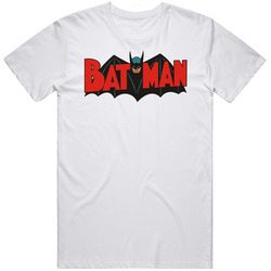Vintage Batman Comic Book Logo Retro Graphic Unisex Cotton White Classic T Shirt