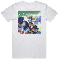 Cool Retro Anime Grendizer Retro Graphic Unisex Cotton White Classic T Shirt