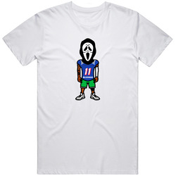 Drew Bledsoe Jersey Design Scary Terry Retro Graphic Unisex Cotton White Classic T Shirt