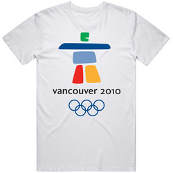 Vancouver Winter 2010 Olympics Retro Logo World Olympiad Event Retro Graphic Unisex Cotton White Classic T Shirt