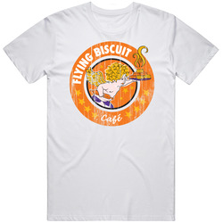 Flying Biscuit Logo Popular Restaurant Cafe Food Fan Gift Retro Graphic Unisex Cotton White Classic T Shirt