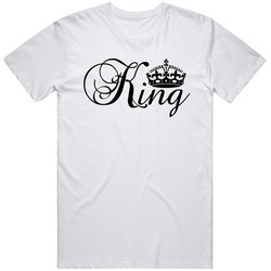 King Retro Graphic Unisex Cotton White Classic T Shirt