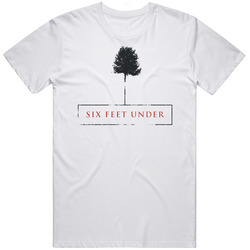 Six Feet Under Logo Tv Show Fan Retro Graphic Unisex Cotton White Classic T Shirt