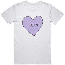 Zayn Malik purple heart   Retro Graphic Unisex Cotton White Classic T Shirt