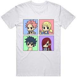 Fairy Tail 13wh  Retro Graphic Unisex Cotton White Classic T Shirt