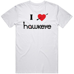 Hawkeye I Love Comic  Retro Graphic Unisex Cotton White Classic T Shirt