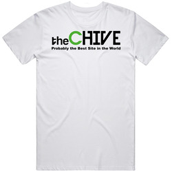 The Chive Best Site Ever Chive On  Retro Graphic Unisex Cotton White Classic T Shirt