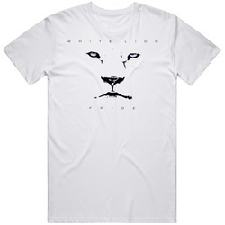 White Lion Pride 80s Heavy Metal Band  Retro Graphic Unisex Cotton White Classic T Shirt
