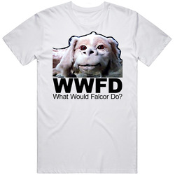 The Neverending Story Movie What Would Falcor Do  Retro Graphic Unisex Cotton White Classic T Shirt