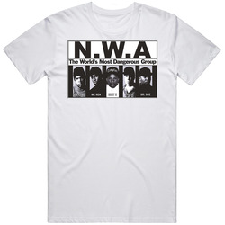 Nwa Hip Hop Gangsta Rap West Coast Group  Retro Graphic Unisex Cotton White Classic T Shirt
