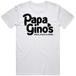 Papa Gino's Pizza  Retro Graphic Unisex Cotton White Classic T Shirt