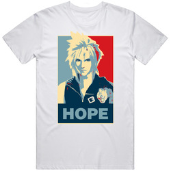 Cloud Strife Final Fantasy Hope  Retro Graphic Unisex Cotton White Classic T Shirt