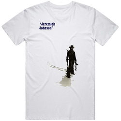 Jeremiah Johnson Redford Western Cowboy Movie  Retro Graphic Unisex Cotton White Classic T Shirt