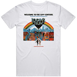 Logan's Run Retro Movie  Retro Graphic Unisex Cotton White Classic T Shirt