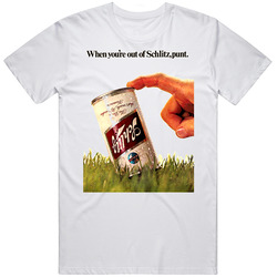 Retro Beer Ad Commercial Schlitz 1969  Retro Graphic Unisex Cotton White Classic T Shirt