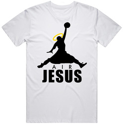 Jesus Air Funny  Retro Graphic Unisex Cotton White Classic T Shirt