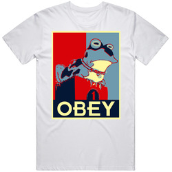 Futurama Sci Fi Cartoon Hypnotoad  Retro Graphic Unisex Cotton White Classic T Shirt