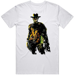 Clint Eastwood Zombie  Retro Graphic Unisex Cotton White Classic T Shirt