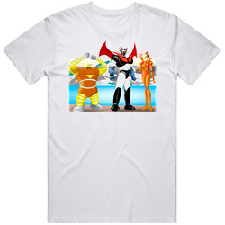 Mazinger Z Custom Anime  Retro Graphic Unisex Cotton White Classic T Shirt