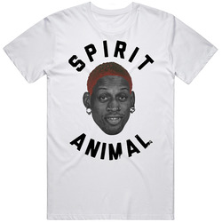 Dennis Rodman Spirit Animal Chicago Basketball Fan V2  Retro Graphic Unisex Cotton White Classic T Shirt