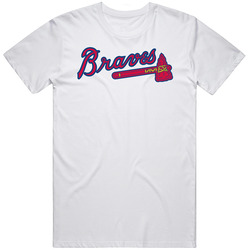Atlanta Braves Sport  2  Retro Graphic Unisex Cotton White Classic T Shirt