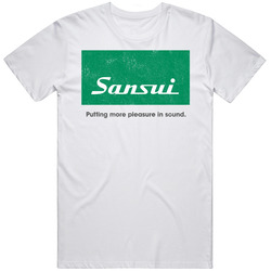 Sansui, T-shirt, Audio, Stereo, Retro, Logo, Receiver, Stereo, Hi-fi, Japanese  Retro Graphic Unisex Cotton White Classic T Shirt