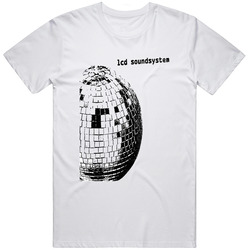 Lcd Soundsystem Disco Globe Cover  Retro Graphic Unisex Cotton White Classic T Shirt