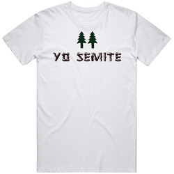 Yo Semite Yosemite National Park  Retro Graphic Unisex Cotton White Classic T Shirt