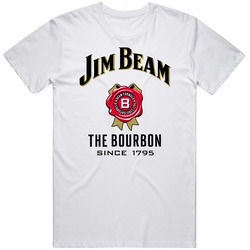 Jim Beam Bourbon Kentucky Signature Alcohol  Retro Graphic Unisex Cotton White Classic T Shirt