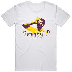 Swaggy P Nick Young Iggy Lakers Basketball  Retro Graphic Unisex Cotton White Classic T Shirt