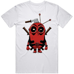 Minions t-shirt deadpool tee movie despicable me  Retro Graphic Unisex Cotton White Classic T Shirt