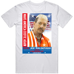 Tiger King Joe Exotic For President Libertarian Election Campaign  Retro Graphic Unisex Cotton White Classic T Shirt