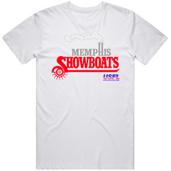 Memphis Showboats Usfl Football  Retro Graphic Unisex Cotton White Classic T Shirt