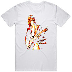 Jeff Beck Guitar God rock concert vintage retro DARYL  Retro Graphic Unisex Cotton White Classic T Shirt