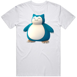Pokemon Go Snorlax  Retro Graphic Unisex Cotton White Classic T Shirt