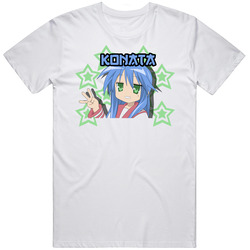 Lucky Star Konata Anime  Retro Graphic Unisex Cotton White Classic T Shirt