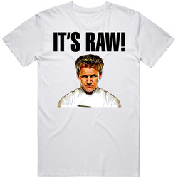 Hell's Kitchen Gordon Ramsay Raw Tv  Retro Graphic Unisex Cotton White Classic T Shirt