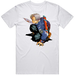 Trunks Dragon Ball Z Hero Anime Manga  Retro Graphic Unisex Cotton White Classic T Shirt