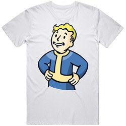 Fallout 3 Pip Boy Character  Retro Graphic Unisex Cotton White Classic T Shirt